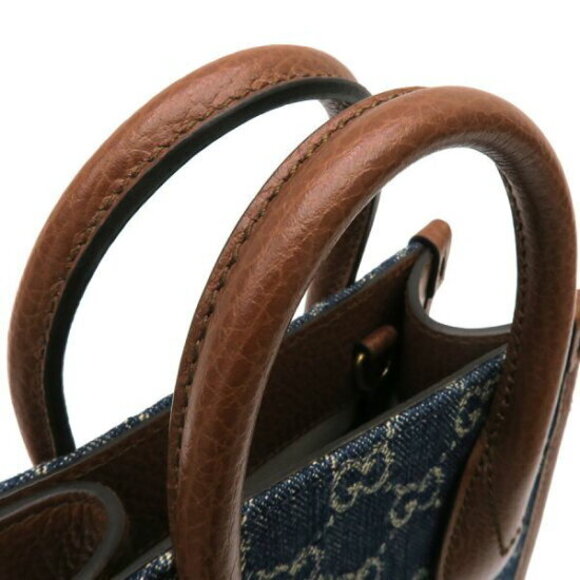 Gucci Interlocking GG Tote Bag blue denim - Picture 4 of 8